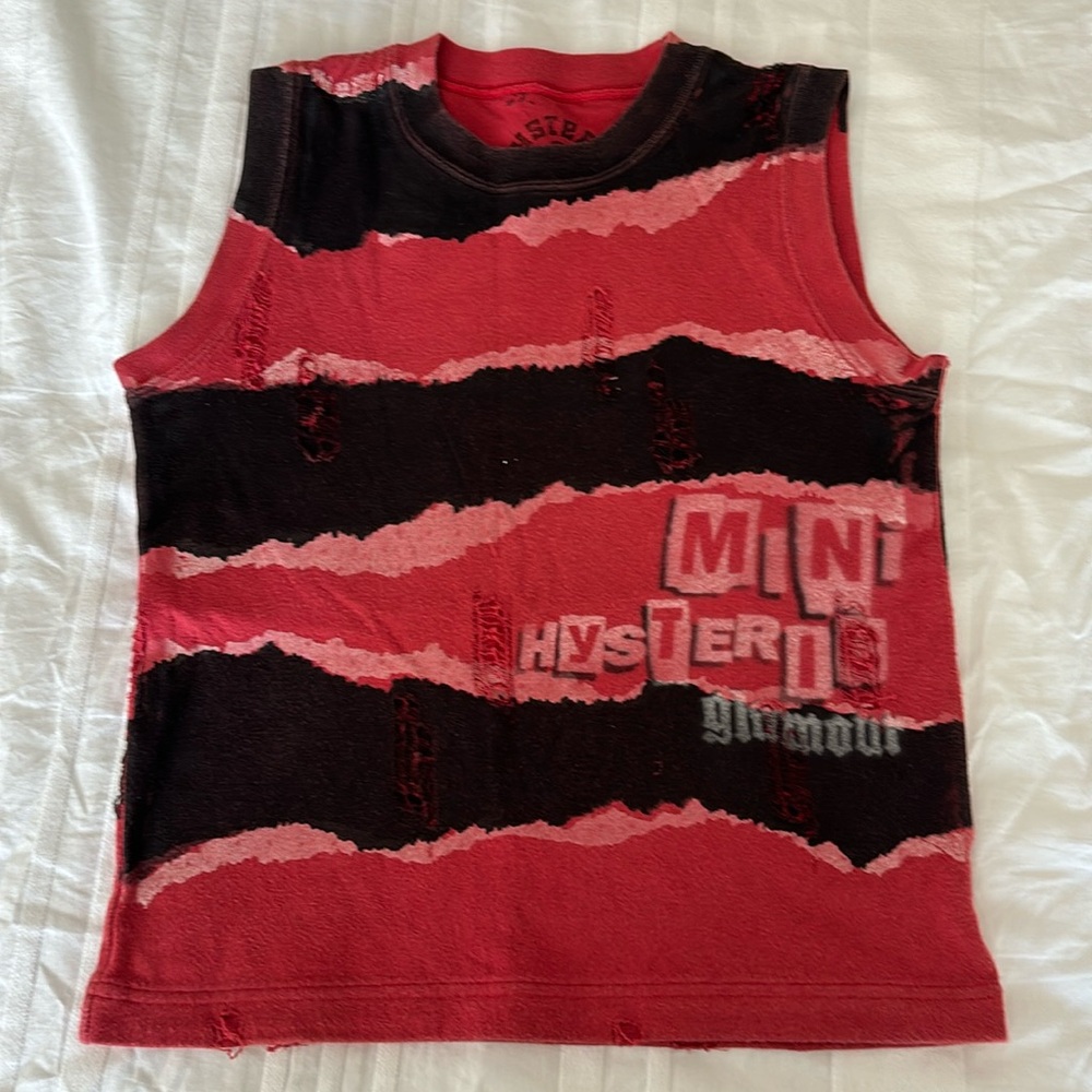 Hysteric mini ripped graphic punk shirt